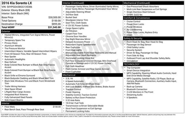 Used 2016 Kia Sorento LX image 7