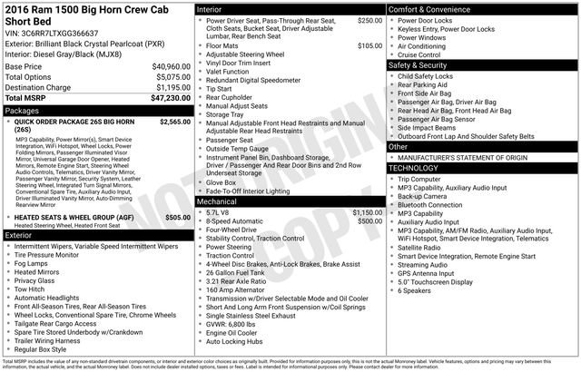 Used 2016 RAM 1500 Big Horn AWD/4WD image 3