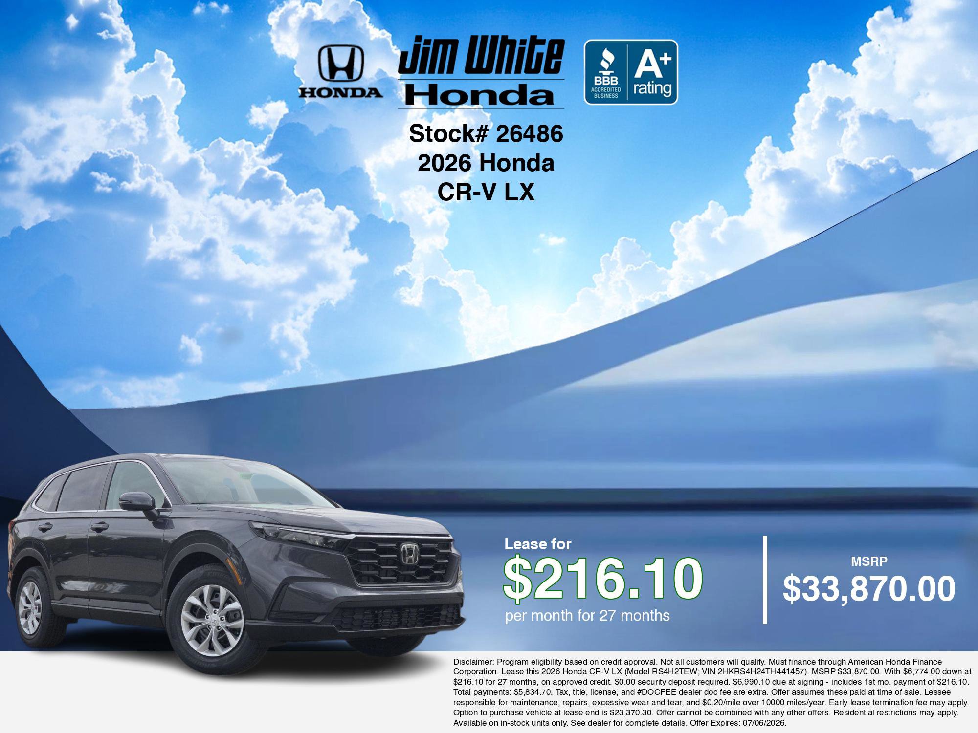 New 2026 Honda CR-V LX image 3
