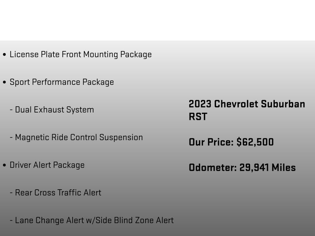 Used 2023 Chevrolet Suburban RST w/ Sport Performance Package AWD/4WD image 24
