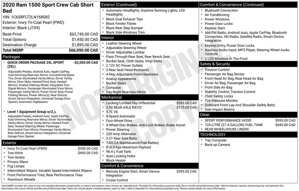 Used 2020 RAM 1500 Sport image 8