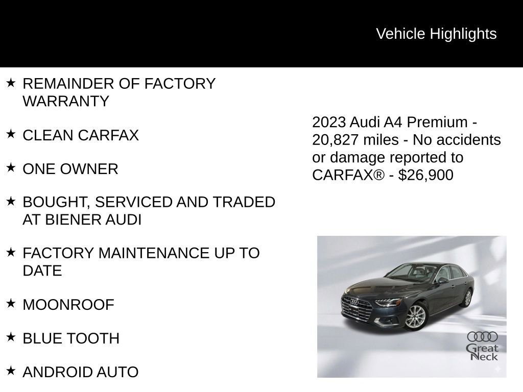Used 2023 Audi A4 2.0T Premium w/ Convenience Package image 9
