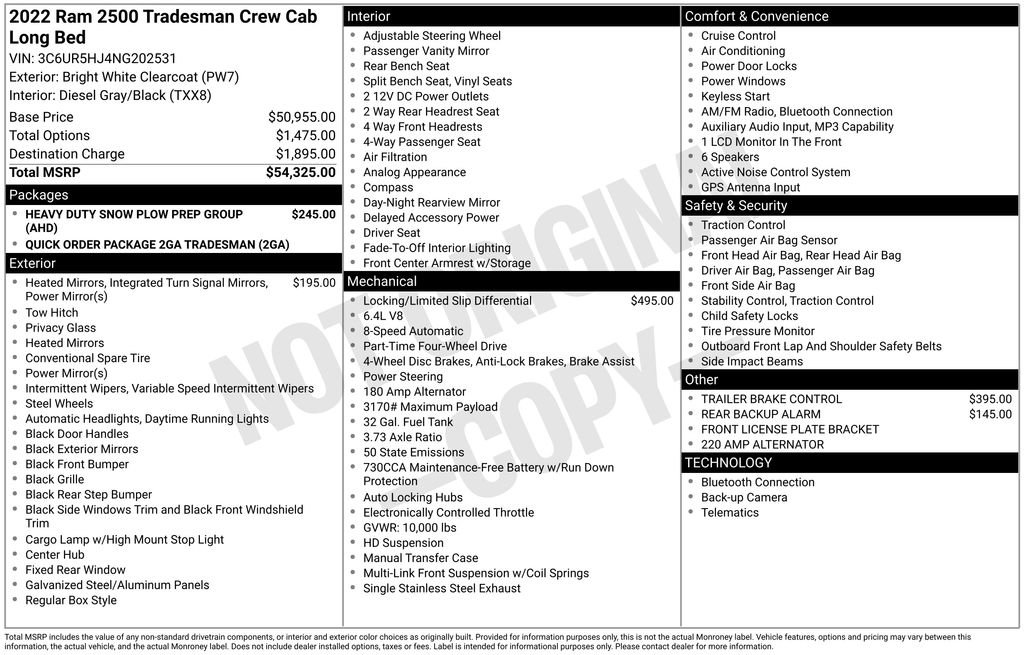 Used 2022 RAM 2500 Tradesman image 17