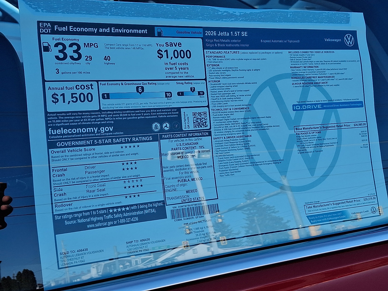 New 2026 Volkswagen Jetta SE image 12