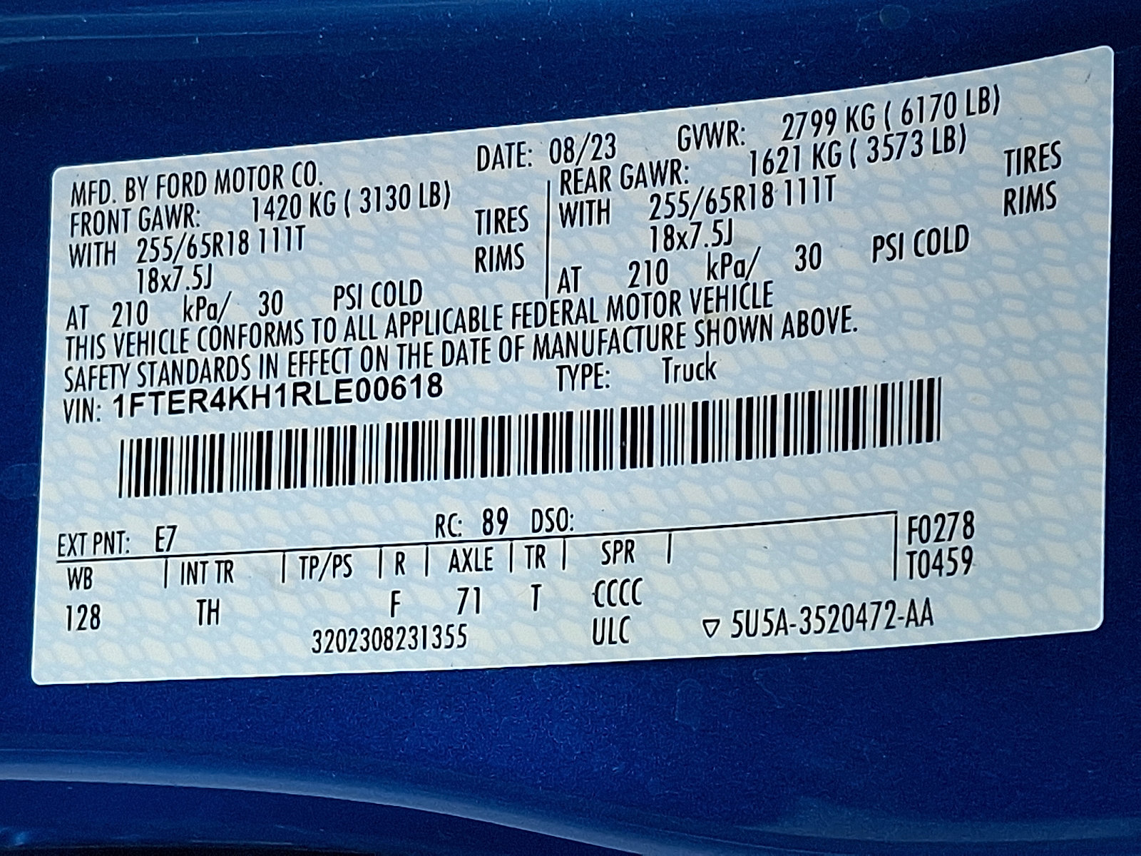 Certified 2024 Ford Ranger Lariat w/ Advanced Towing Package image 29