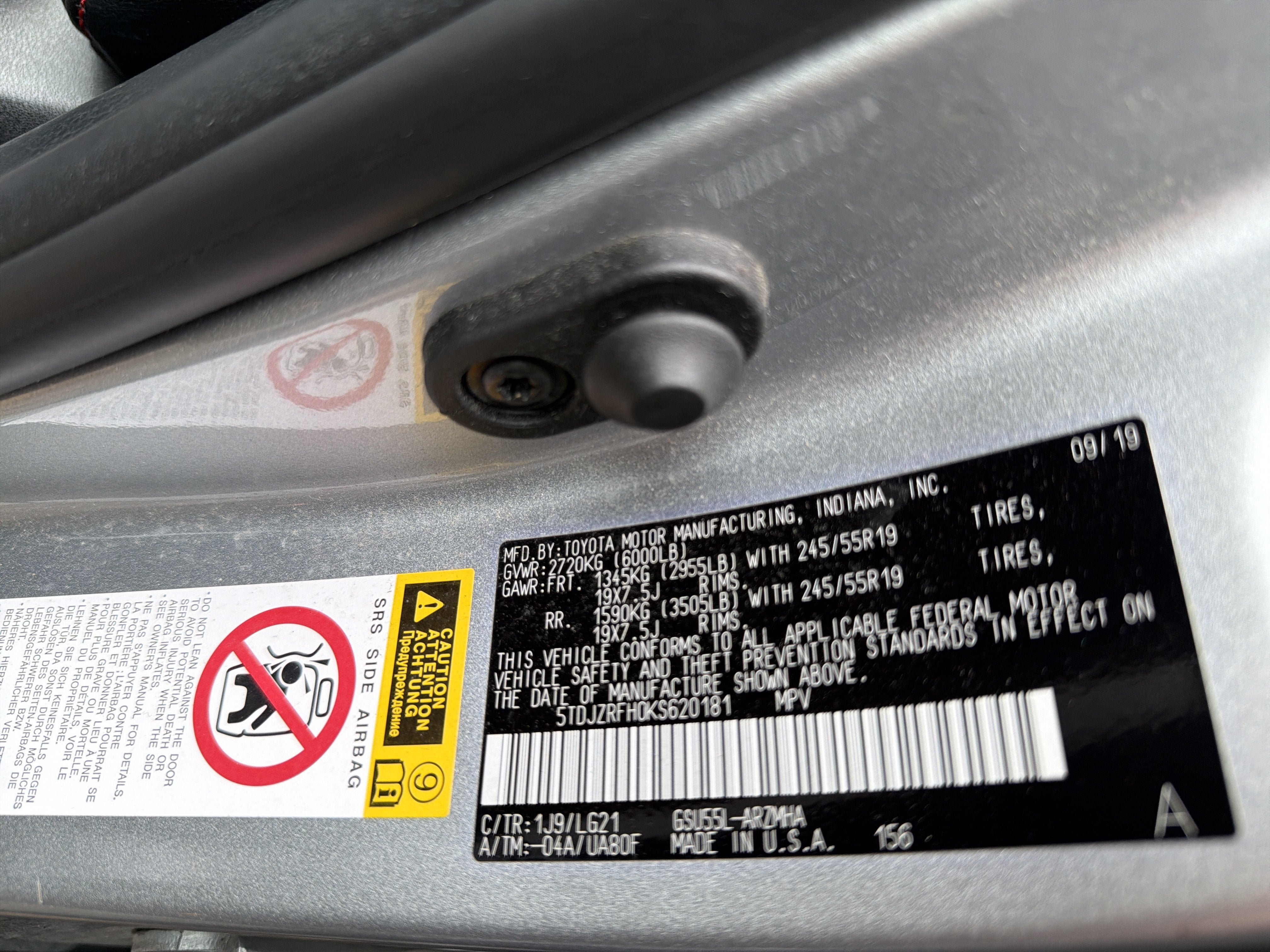 Certified 2019 Toyota Highlander SE AWD/4WD image 30