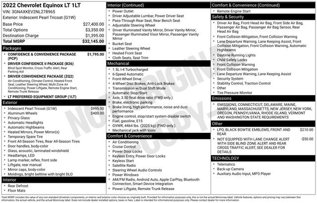 Used 2022 Chevrolet Equinox LT image 32