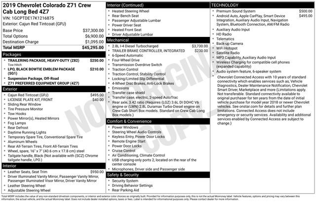 Used 2019 Chevrolet Colorado Z71 AWD/4WD image 37
