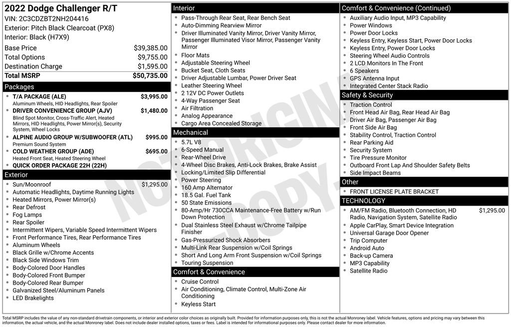 Used 2022 Dodge Challenger R/T w/ T/A Package RWD image 7