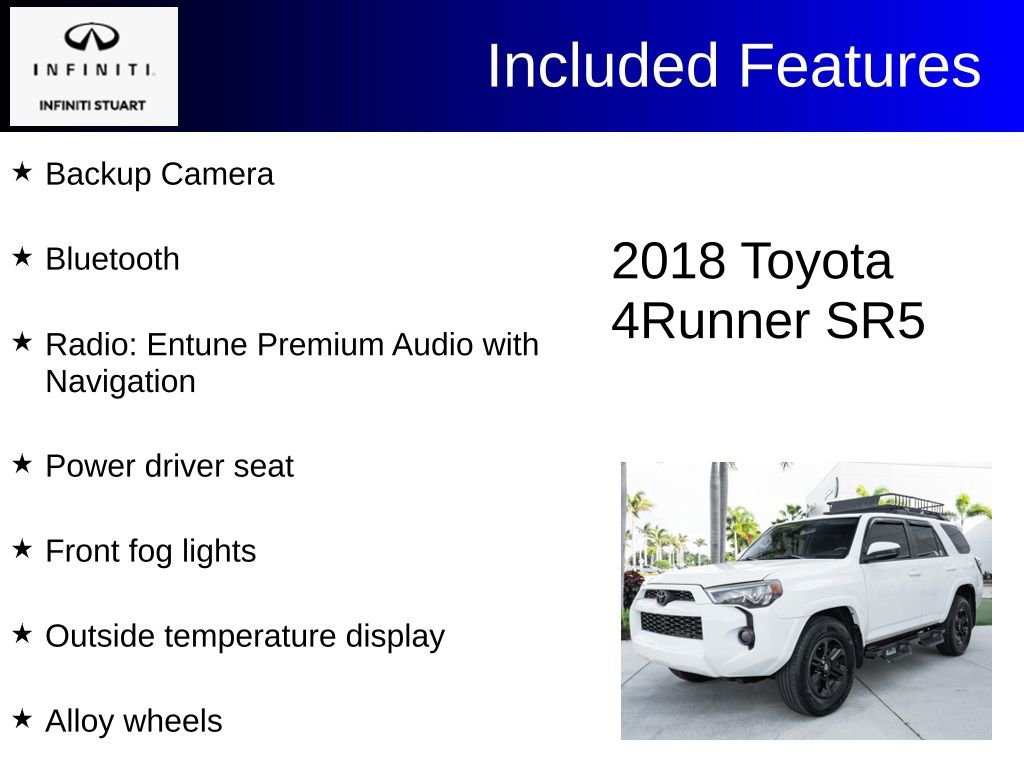 Used 2018 Toyota 4Runner SR5 RWD image 2