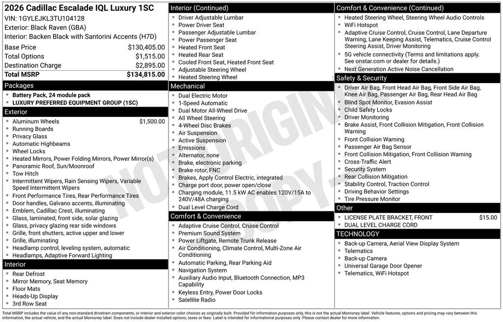 New 2026 Cadillac Escalade IQL Luxury AWD/4WD image 45