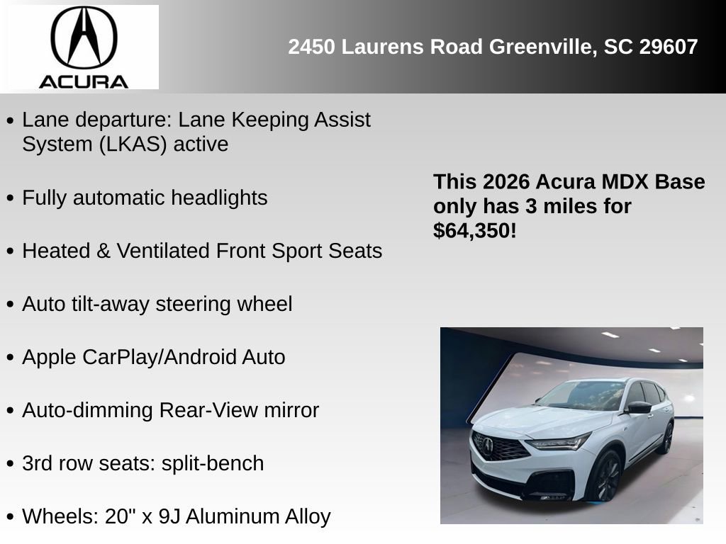 New 2026 Acura MDX A-Spec image 12