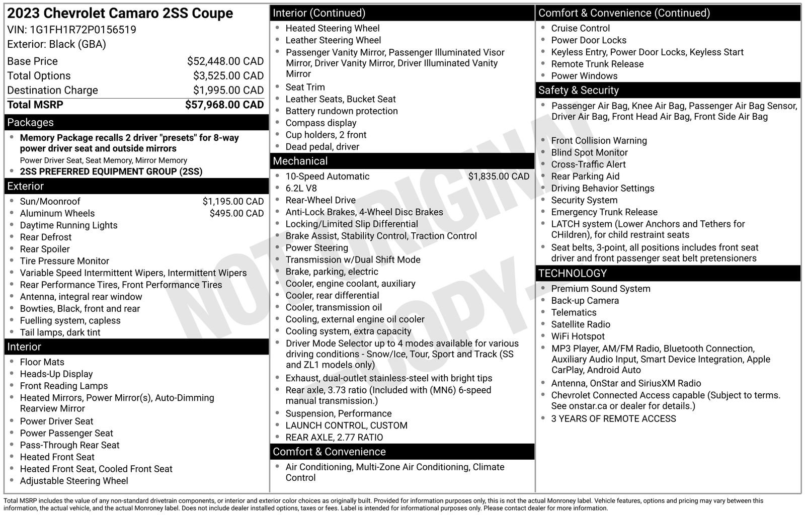 Used 2023 Chevrolet Camaro SS RWD image 84