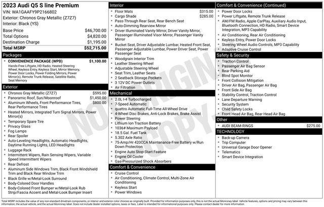 Certified 2023 Audi Q5 2.0T Premium w/ Convenience Package AWD/4WD image 46