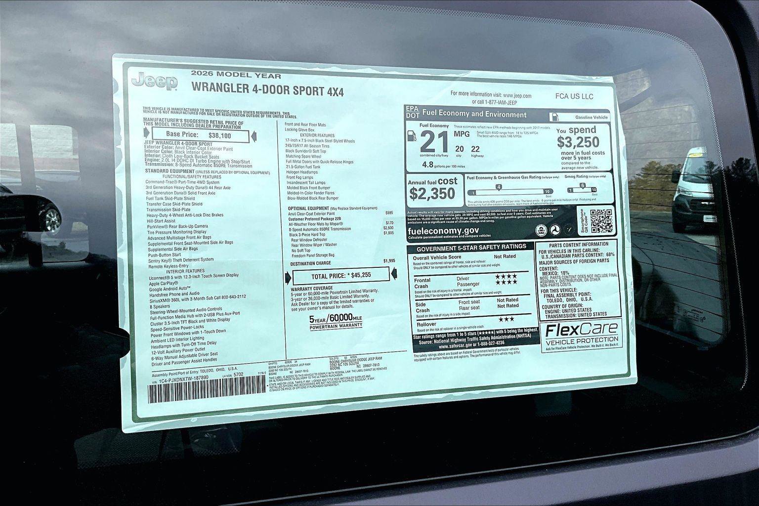 New 2026 Jeep Wrangler Sport image 14