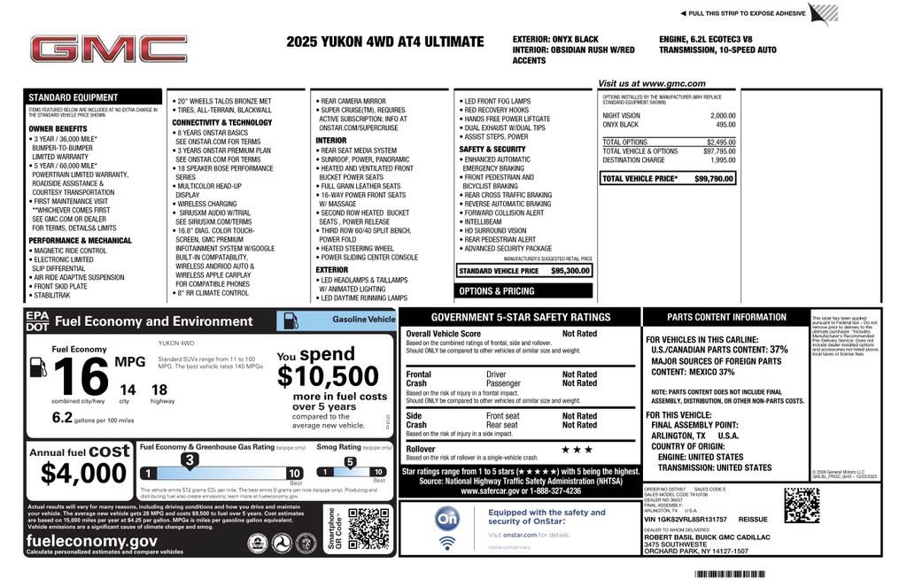Certified 2025 GMC Yukon AT4 Ultimate AWD/4WD image 4