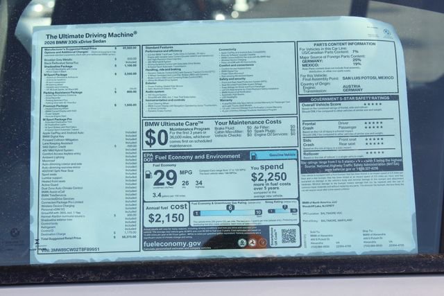 New 2026 BMW 330i xDrive Sedan w/ M Sport Package image 2