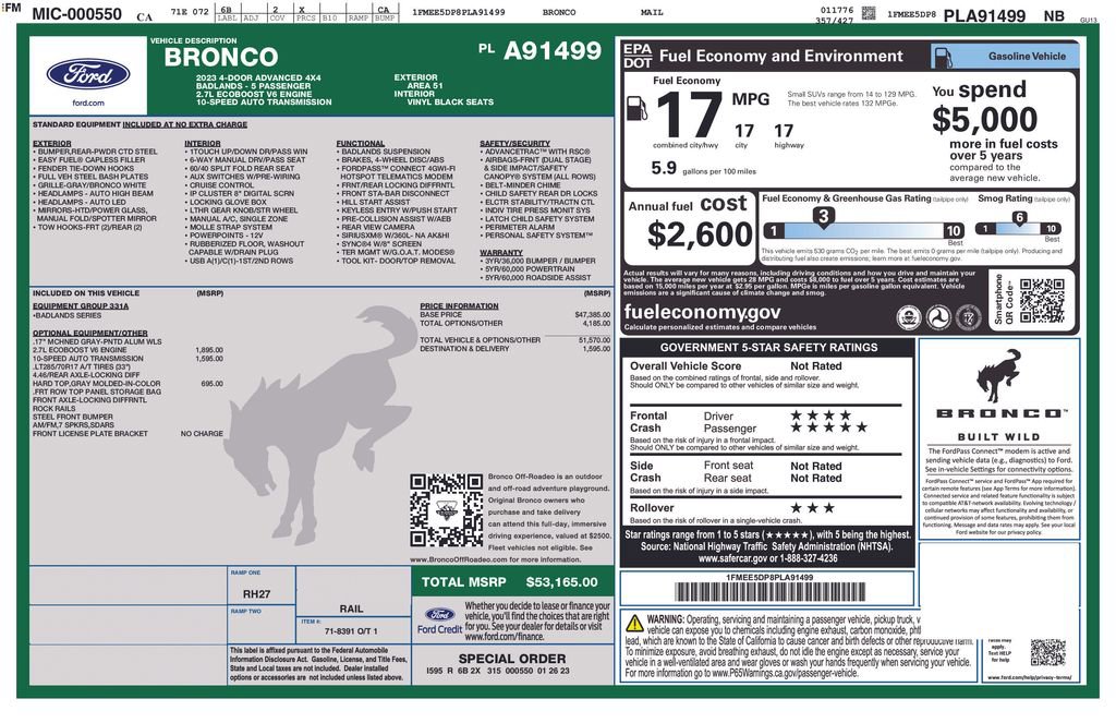 Used 2023 Ford Bronco Badlands image 3