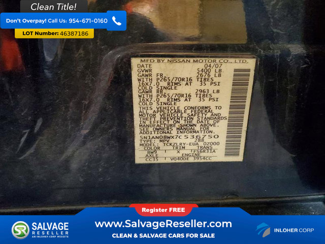 Used 2007 Nissan Xterra S w/ Utility Pkg image 16