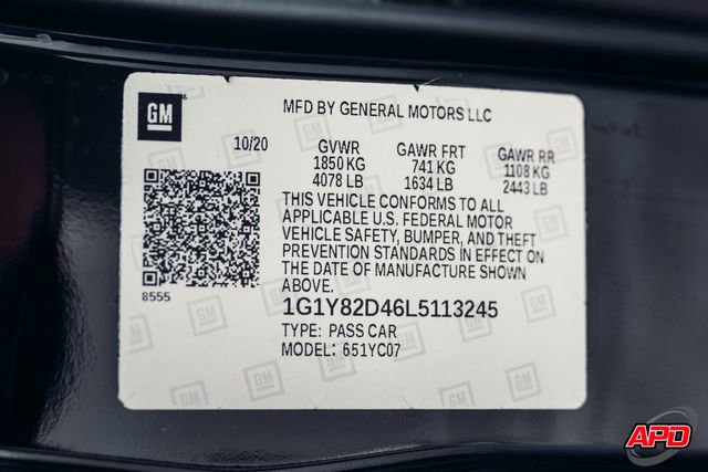 Used 2020 Chevrolet Corvette Stingray Premium Cpe w/ 3LT Preferred Equipment Group image 94