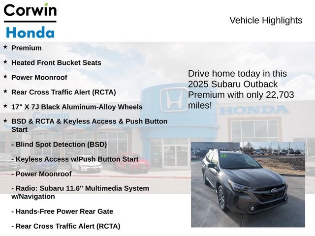 Used 2025 Subaru Outback Premium image 6