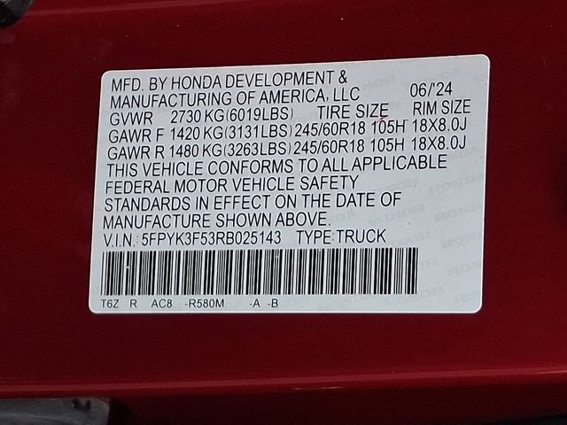 Used 2024 Honda Ridgeline RTL image 29