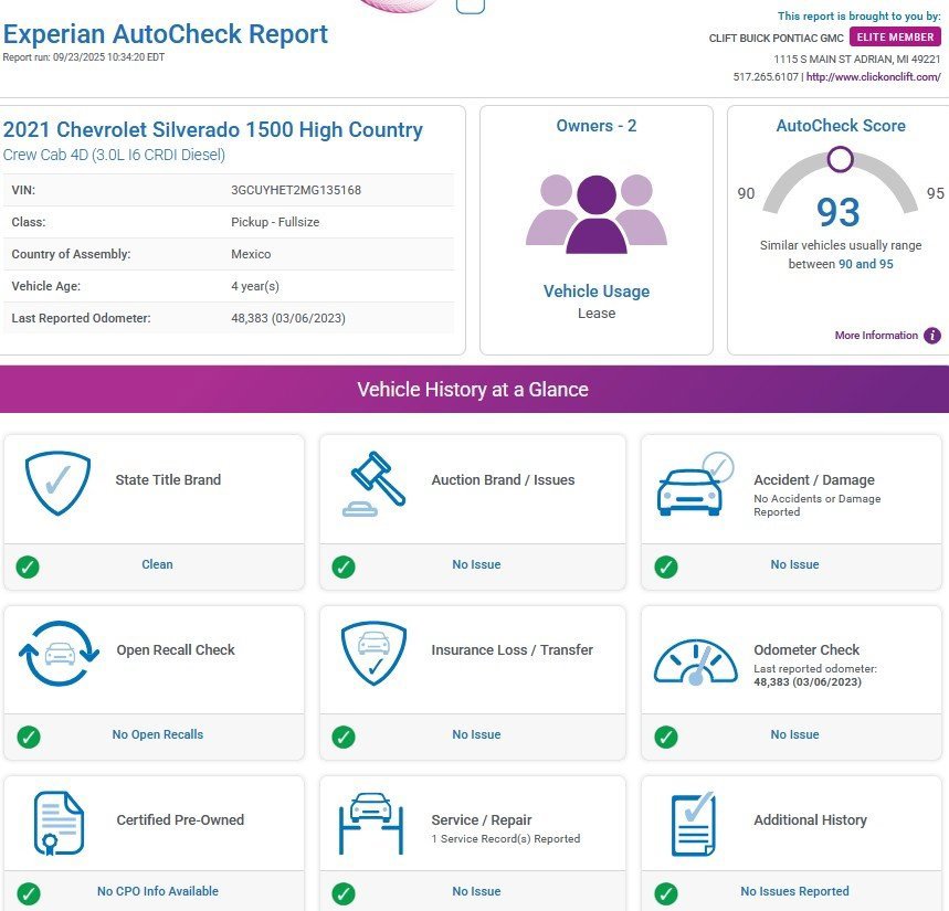 Used 2021 Chevrolet Silverado 1500 High Country w/ Technology Package image 3