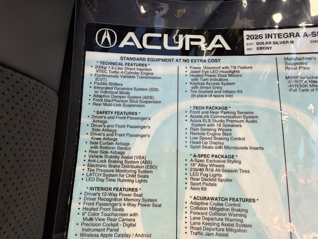 Used 2026 Acura Integra A-Spec w/ Technology Package FWD image 33