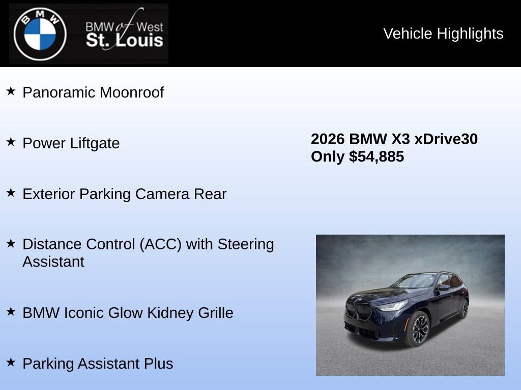 Used 2026 BMW X3 xDrive30 w/ Premium Package image 25