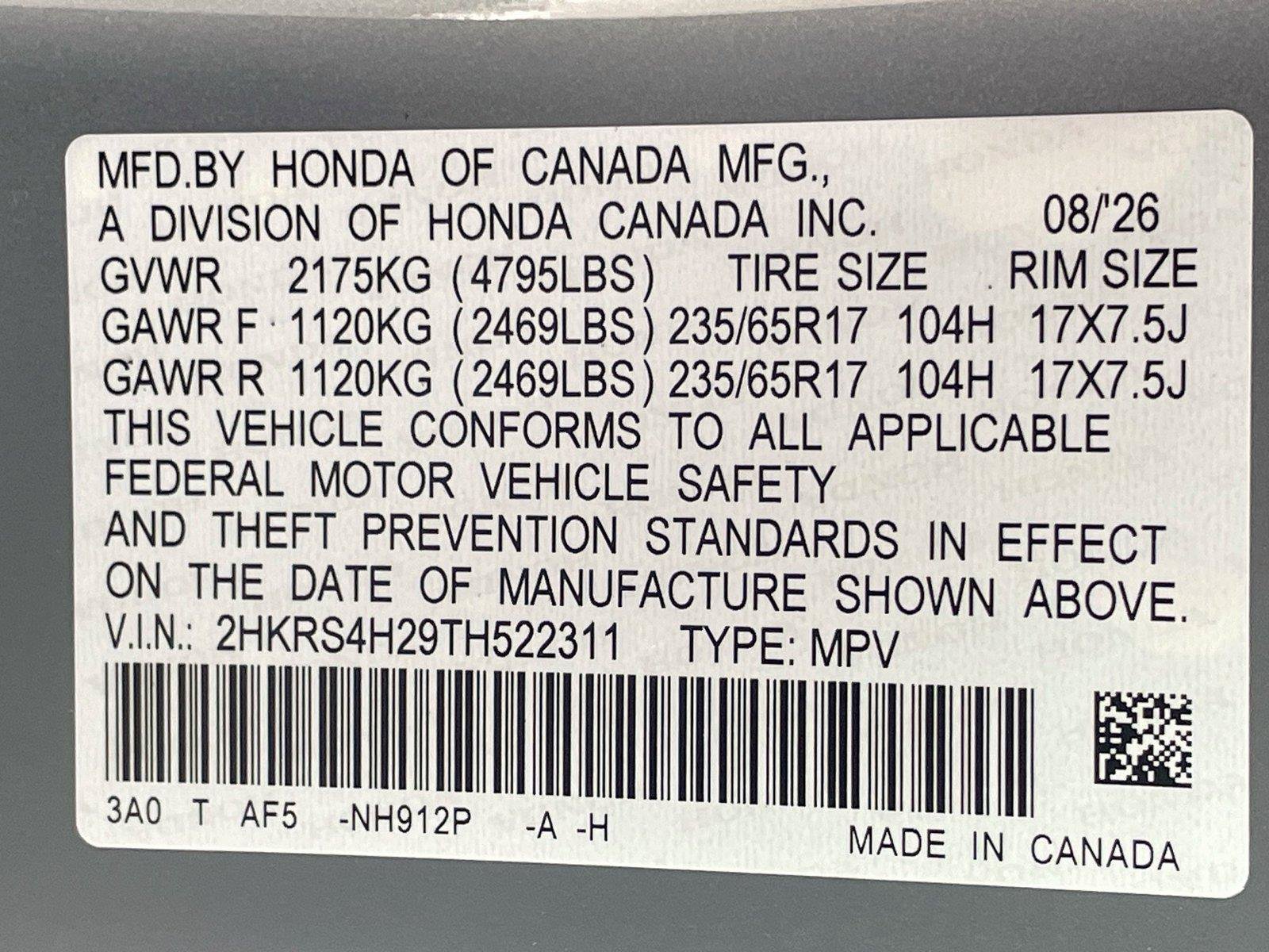 New 2026 Honda CR-V LX image 24