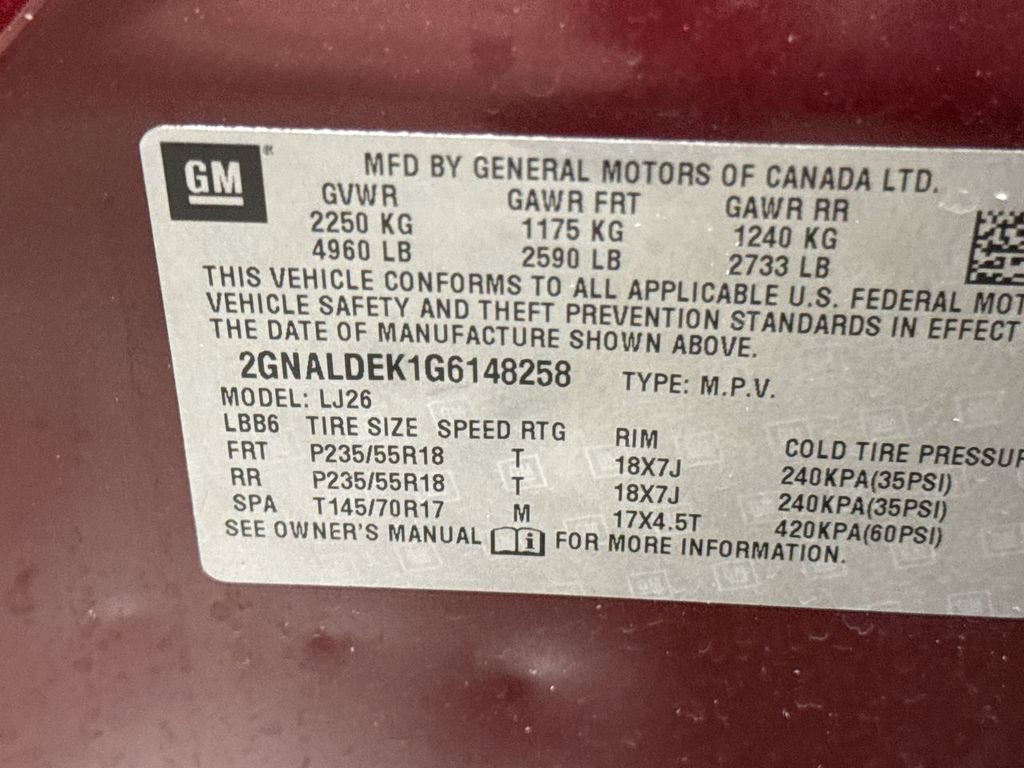 Used 2016 Chevrolet Equinox LTZ w/ Enhanced Convenience Package FWD image 28