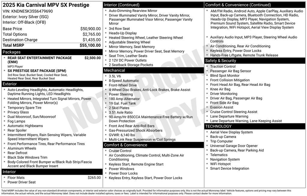 New 2025 Kia Carnival SX Prestige FWD image 5