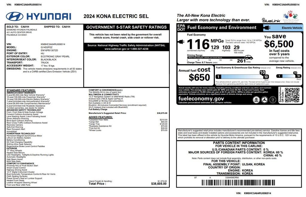 Used 2024 Hyundai Kona SEL image 3