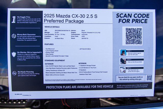 Used 2025 MAZDA CX-30 AWD 2.5 S w/ Preferred Package image 28