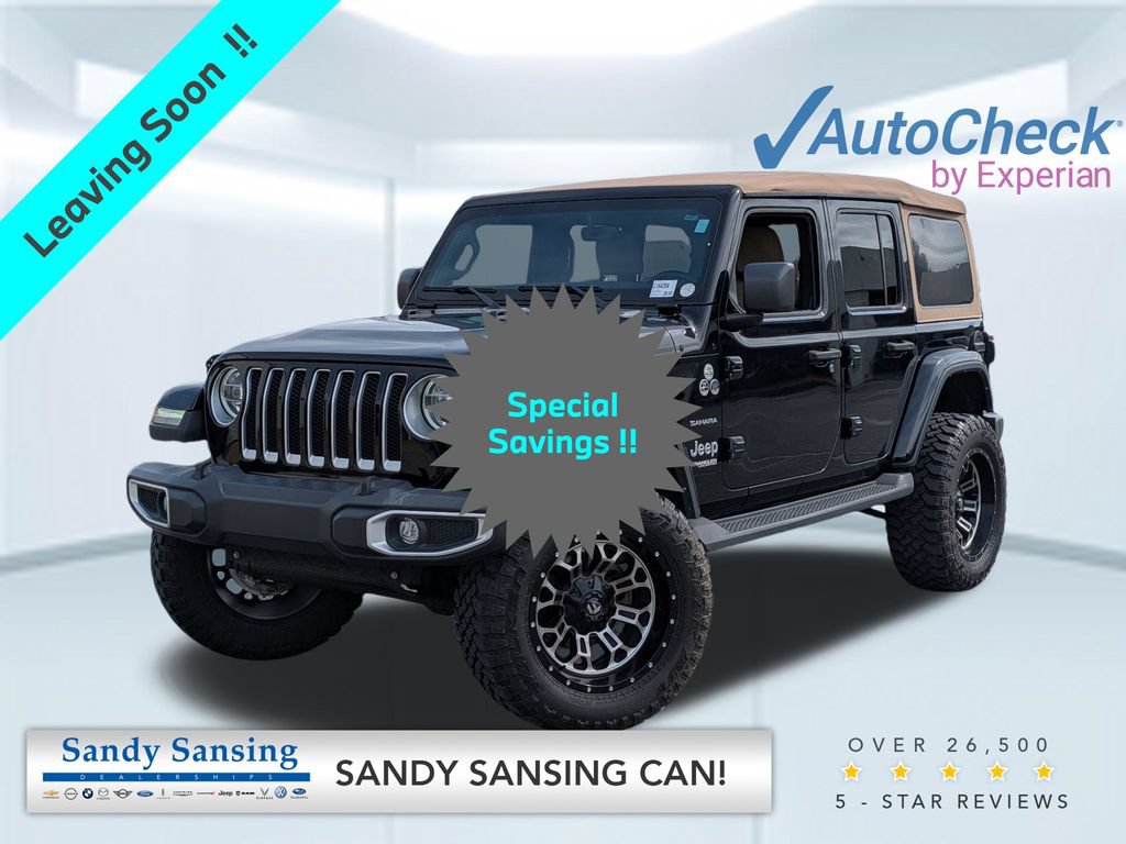 Used 2022 Jeep Wrangler Unlimited Sahara w/ LED Lighting Group AWD/4WD image 1