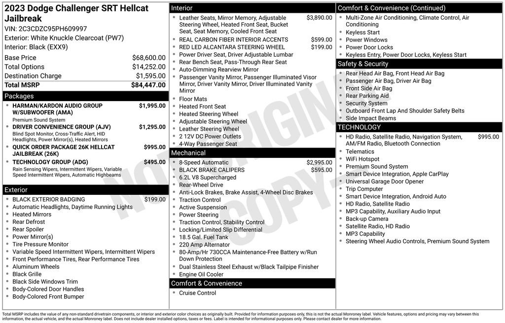 Used 2023 Dodge Challenger SRT Hellcat RWD image 5