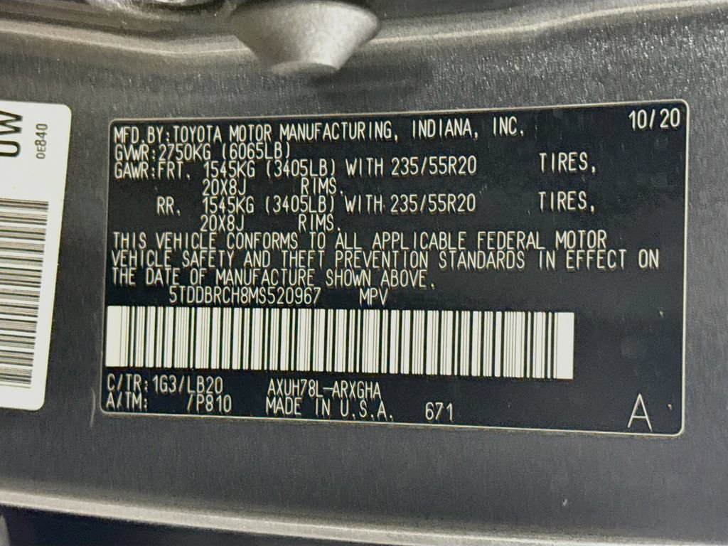 Certified 2021 Toyota Highlander Limited AWD/4WD image 41