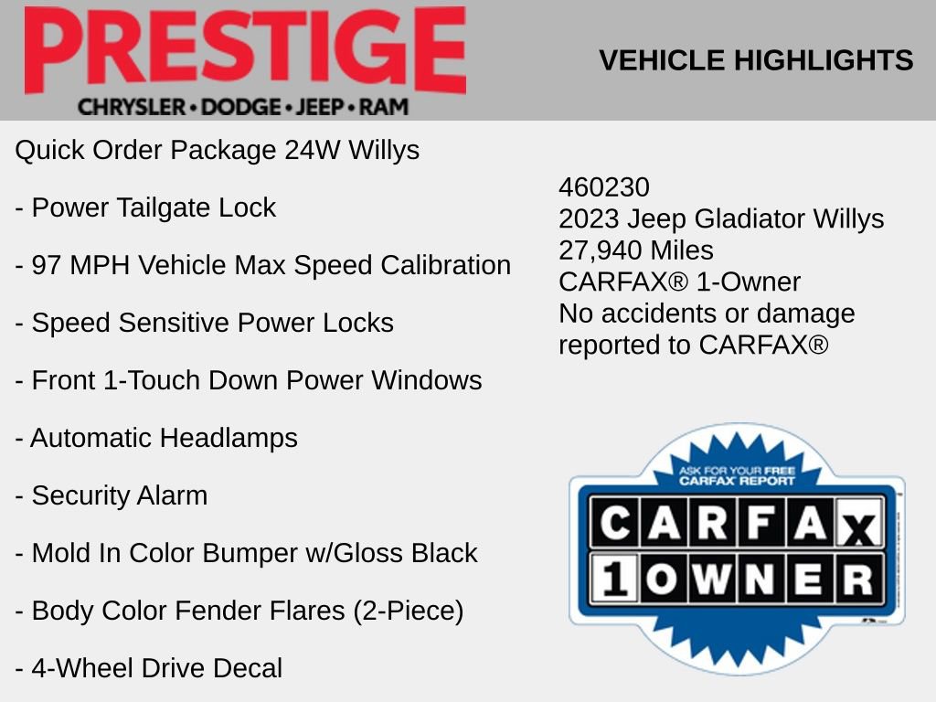 Used 2023 Jeep Gladiator Willys image 4