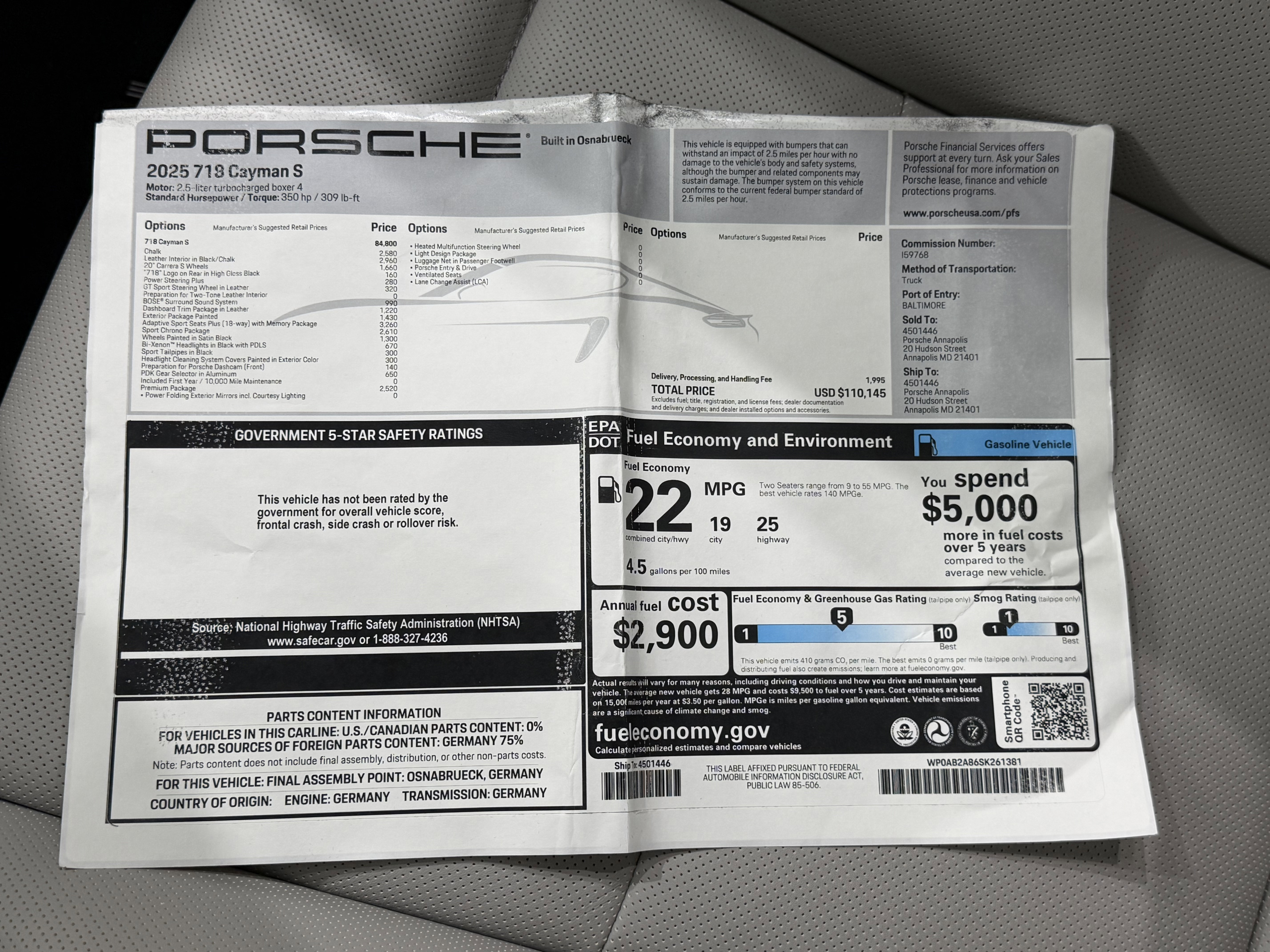 Certified 2025 Porsche 718 Cayman S RWD image 51