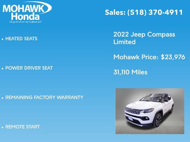 Used 2022 Jeep Compass Limited AWD/4WD image 14