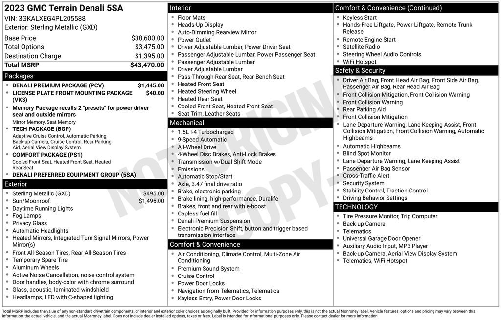 Used 2023 GMC Terrain Denali w/ Denali Premium Package image 50