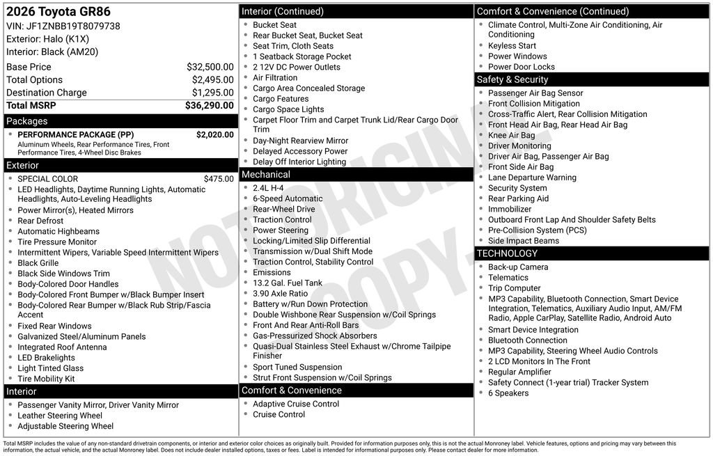 Used 2026 Toyota GR86 w/ Performance Package RWD image 27
