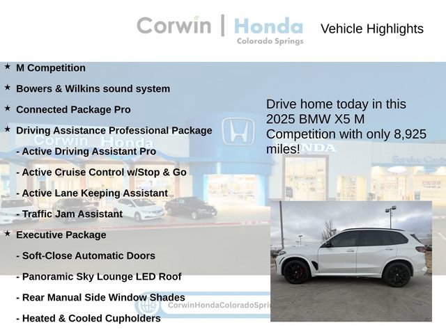 Used 2025 BMW X5 M Competition w/ Executive Package image 7