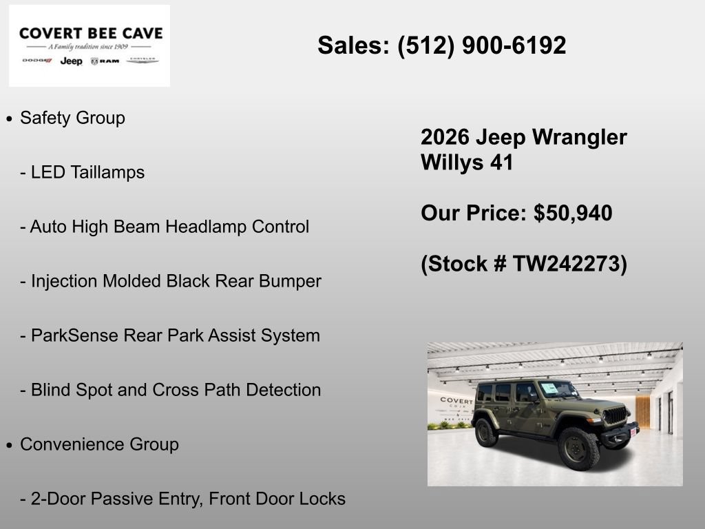 New 2026 Jeep Wrangler Unlimited Sport AWD/4WD image 37