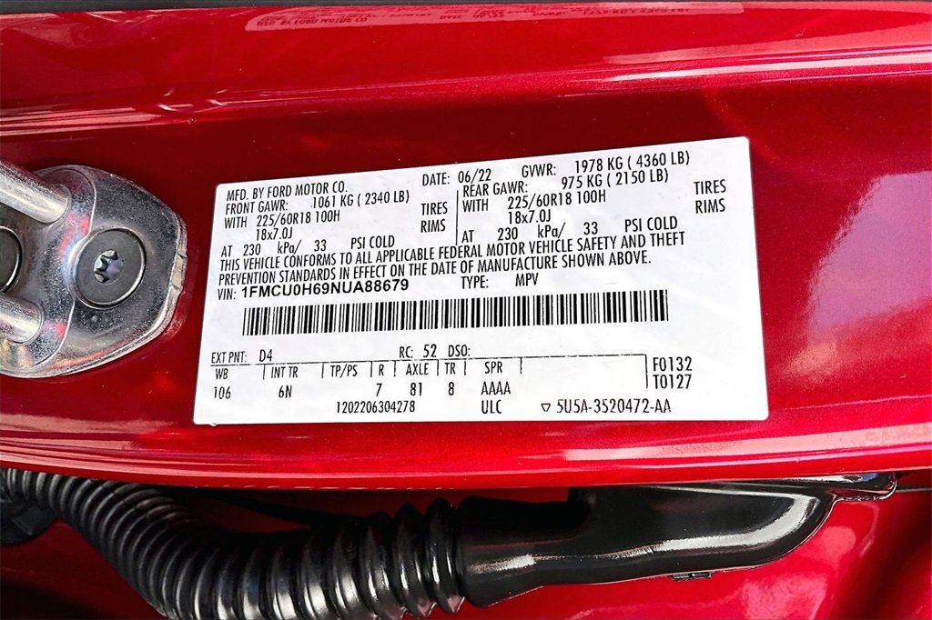 Used 2022 Ford Escape SEL w/ Technology Package image 35