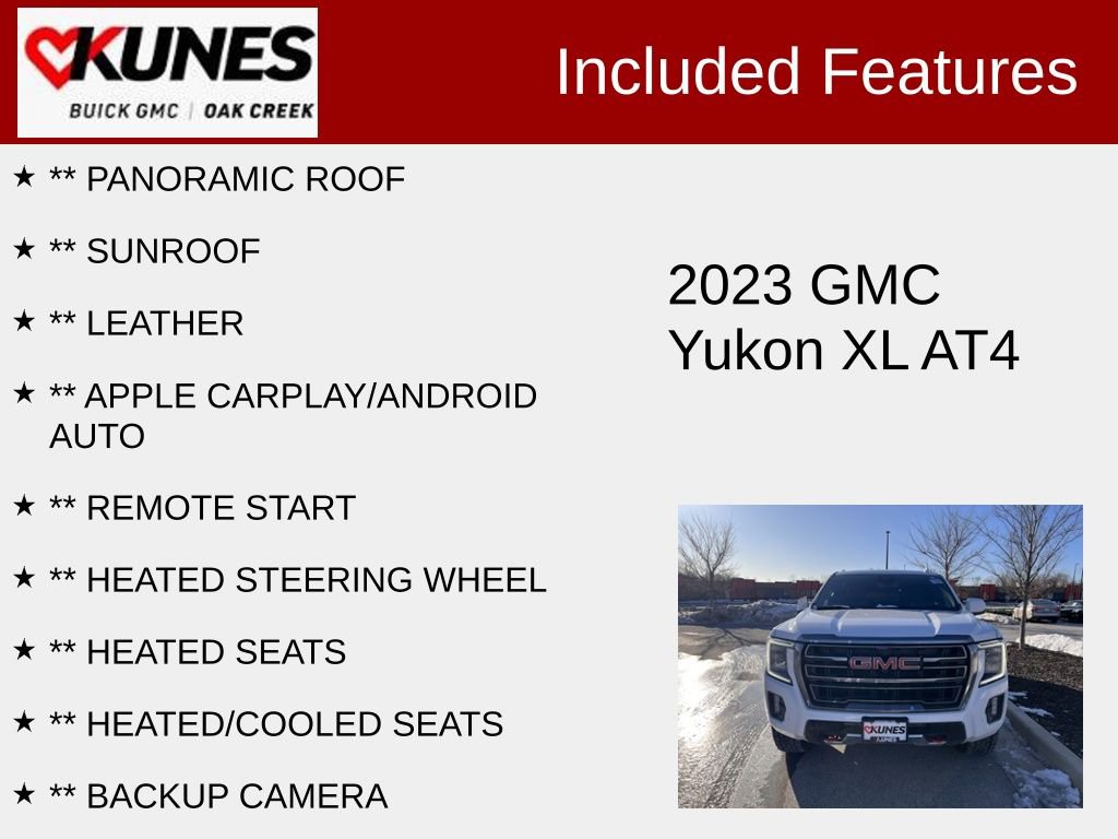 Used 2023 GMC Yukon XL AT4 w/ AT4 Premium Plus Package image 2