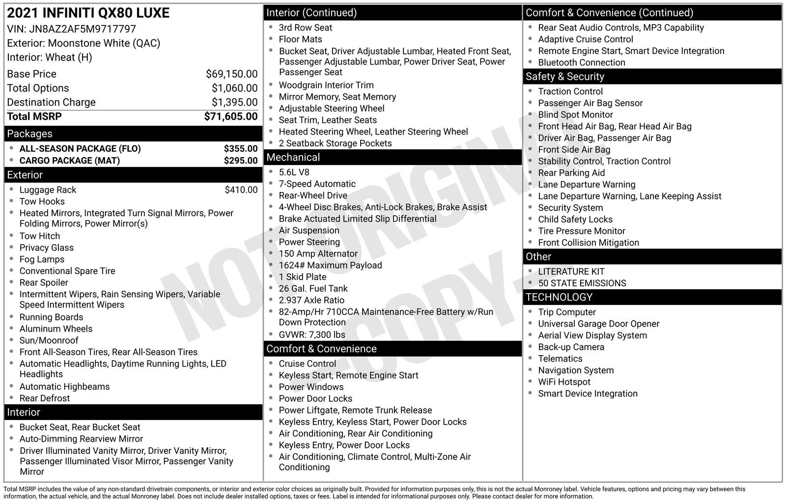 Used 2021 INFINITI QX80 Luxe w/ All-Season Package image 30