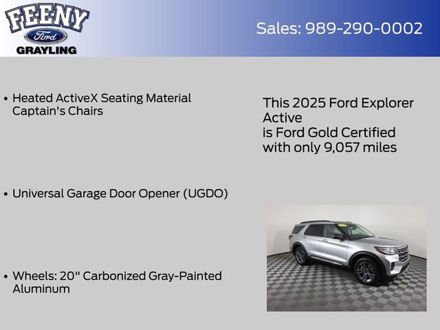 Certified 2025 Ford Explorer Active w/ Active Comfort Package image 16