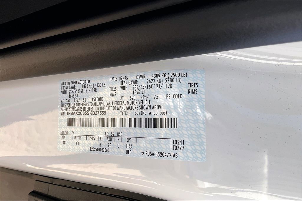 New 2025 Ford Transit 350 XLT image 9