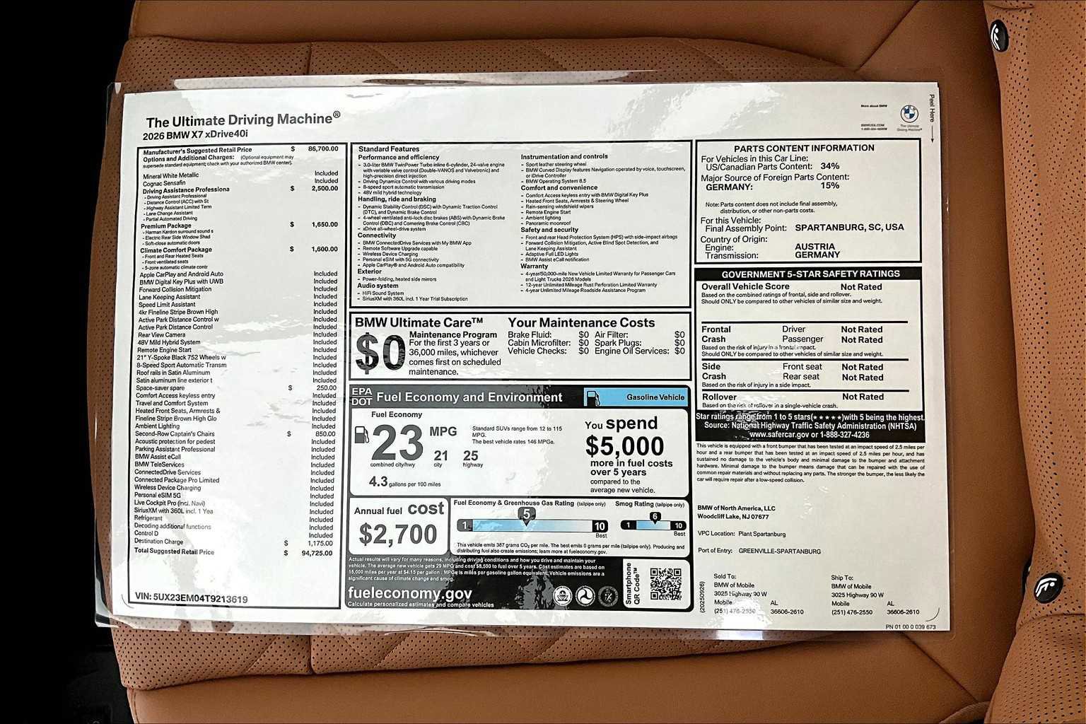 New 2026 BMW X7 xDrive40i image 20